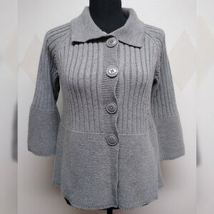 Croft & Barrow gray knit cardigan sweater